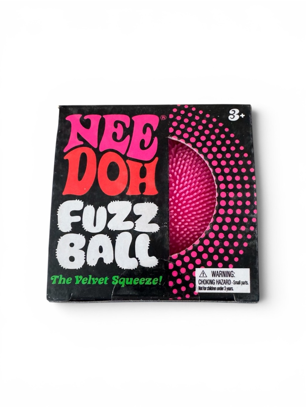 Nee Doh Fuzz Ball Squeeze Toy Pink
